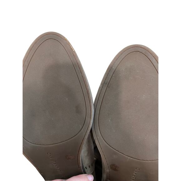 Lucky Brand Bustina Suede Bootie Womens Size 9 Taupe Ankle Cutout Western Fall - Picture 9 of 11